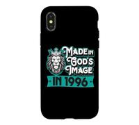 Made In God's Image In 1996 Birth Year King Christian Lion Case for iPhone X/XS