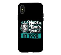Made In God's Image In 1998 Birth Year King Christian Lion Case for iPhone X/XS