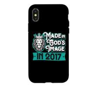 Made In God's Image In 2017 Birth Year King Christian Lion Case for iPhone X/XS