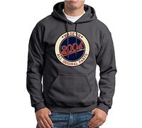 Made in in 2004 Aged to Perfection 21st Birthday Gift Mens Hoodie Gift for Him Charcoal L