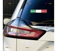 Made in Italy Flag Italia Italian Sticker Decal Vinyl - 2 Pack Reflective 15.2cm - Fit for Alfa Romeo Maserati Fiat Ferrari Car