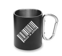 Made in Japan Barcode JDM Metal Cup Carabiner Handle, Camping Mug