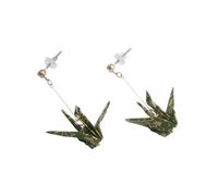 Made in Japan Earrings stud earrings titanium post Japanese origami crane origami chiyogami accessories miscellaneous goods handmade handmade Japanese pattern Japanese style yukata yukata festival