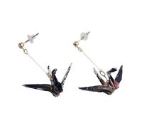 Made in Japan Earrings stud earrings titanium post Japanese origami crane origami chiyogami accessories miscellaneous goods handmade handmade Japanese pattern Japanese style yukata yukata festival