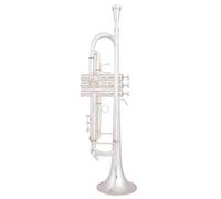 Made In Japan Silver Plated Small Trumpet Pipe Bb Flat Instrument Brass Beginners And Intermediate Players(Color:1)