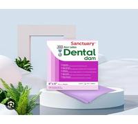 (MADE IN MALAYSIA) LATEX FREE 15 SHEET Sanctuary Rubber Dental Dam, Non-Latex, Medium Gauge 0.25mm, Spearmint Scented, Powder-Free 6" x 6"