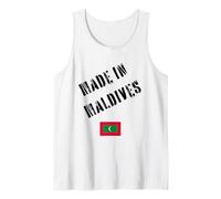 Made in Maldives with Flag Funny Tank Top