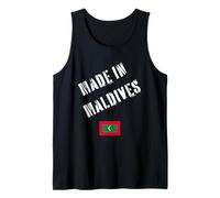 Made in Maldives with Flag Funny Tank Top