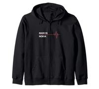 Made In Nokia Finland City Of Birth Hometown Zip Hoodie