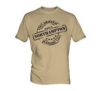 Made In Northampton - Mens T-Shirt Top, Size Large, Colour Toffee