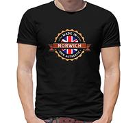 Made in Norwich 100% Authentic - Mens T-Shirt - Black - Medium
