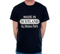Made in Scotland Proud to Be Scottish Gift Mens T-Shirt X-Large Black