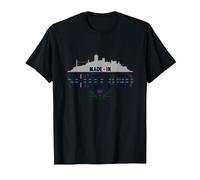 Made in Scotland Tartan Skyline Thistle Pride T-Shirt, Men, Black, 4XL