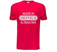 Made in Sheffield from Sheffield Gift Mens T Shirt XX-Large Red