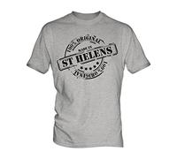 Made In St Helens - Mens T-Shirt Top, Size Large, Colour Fizzy Grey