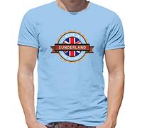 Made in Sunderland 100% Authentic - Mens T-Shirt - Sky Blue - Large