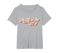Made in The 80s 1980s Retro Nineteen Eighties Vintage T-Shirt, Women's Plus, Heather Grey, 5X