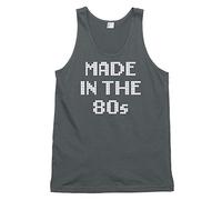 Made in The 80's Funny Mens Womens Unisex Vest Tank Top-Small-Charcoal