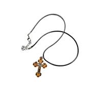 Made in the Holy Land Olive Wood Crucifix Necklace - Handcrafted in Bethlehem - Includes Certificate of Authenticity - Christian Cross Pendant with Cord