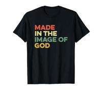 Made in The Image of God Genesis Bible Verse Jesus Follower Value Graphic T-Shirt