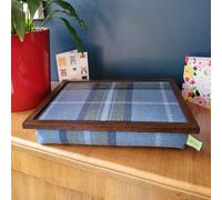 Made in the Mill Luxury Blue Westie Tweed Lap Tray With Bean Bag - Excluding mat