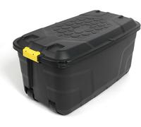 Made in UK Heavy Duty Storage Box with Lid, 175L OR 145L Capacity, Lockable Container with Wheels, Indoor and Outdoor Use, by TFBF (145 Litre)