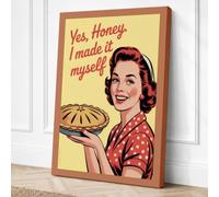 Made It Myself Retro Canvas Wall Art Print 18x12 Inch