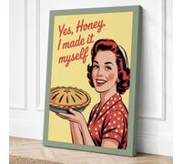 Made It Myself Retro Canvas Wall Art Print 30x20 Inch