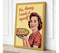 Made It Myself Retro Canvas Wall Art Print 30x20 Inch