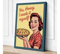 Made It Myself Retro Canvas Wall Art Print 36x24 Inch