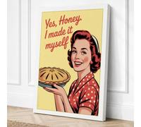 Made It Myself Retro Canvas Wall Art Print 36x24 Inch