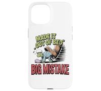 Made It Out Of Bed Big Mistake Turtle Case for iPhone 15