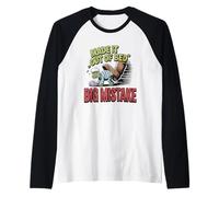 Made It Out Of Bed Big Mistake Turtle Raglan Baseball Tee