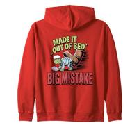 Made It Out Of Bed Big Mistake Turtle Zip Hoodie