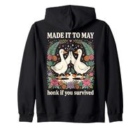 MADE IT TO MAY honk if you survived funny Zip Hoodie