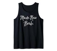 Made New Bruh Funny Raised to Life Christian Faith Baptism Tank Top