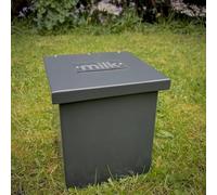Made O' Metal Classic Anthracite Grey Wall Mount Ground Protective Stainless Steel Outdoor Milk Box