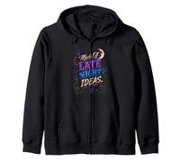 Made Of Late Night Ideas Creative Design Zip Hoodie