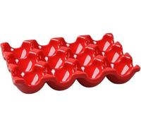 Made of porcelain, egg tray, non-slip egg box, egg tray, ceramic for refrigerator, worktop, kitchen, decorative accessories