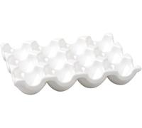 Made of porcelain, egg tray, non-slip egg box, egg tray, ceramic for refrigerator, worktop, kitchen, decorative accessories