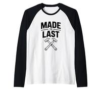 Made to Last Construction Worker Humor Raglan Baseball Tee