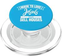 Made to Love Jesus and Sell Houses Cute Christian Realtor PopSockets PopGrip for MagSafe