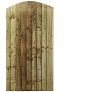 Made to Measure 6ft Wooden Garden Gate, Custom Feather Edge Semi-Braced Arch Top Treated Timber Door for Outdoor Pathway Home Access, MAX 180cm High x MAX 90cm Wide