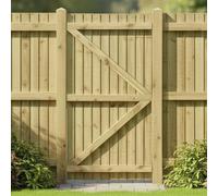 Made to Measure 6ft Wooden Garden Gate, Custom Feather Edge Semi-Braced Flat Top Treated Timber Door for Outdoor Pathway Home Access, MAX 180cm High x MAX 75cm Wide