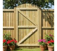 Made to Measure 6ft Wooden Garden Gate, Custom T&G Fully Framed Arch Top Treated Timber Door for Outdoor Pathway Home Access, MAX 180cm High x MAX 135cm Wide