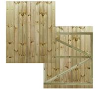 Made to Measure 6ft Wooden Garden Gate, Custom T&G Fully Framed Flat Top Treated Timber Door for Outdoor Pathway Home Access, MAX 180cm High x MAX 135cm Wide