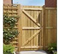 Made to Measure 7ft Wooden Garden Gate, Custom T&G Fully Framed Flat Top Treated Timber Door for Outdoor Pathway Home Access, MAX 210cm High x MAX 120cm Wide