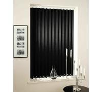Made to Measure Black Blackout Rita Vertical Blinds 89mm (3.5") -Complete Blind (Up To 243cm, Up To 243cm)