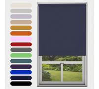 Made to Measure Blackout Roller Blind - Navy / 20 - 160 cm / 151 - 180 cm / 180cm width x 160cm Drop