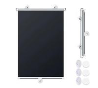 Made To Measure Blinds Suction Cup Roller Blinds,Black Blackout Roller Blinds,Thermal Insulation and Sun Protection Privacy Screens,Retractable Portable Curtains,for Windows,No Drilling Required